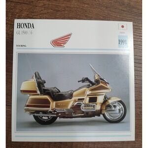 Honda GL 1500 Gold Wing Motorcycle Card 1991 Atlas Collection Japan